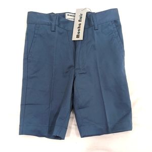 Mocha Noir polished cotton shorts